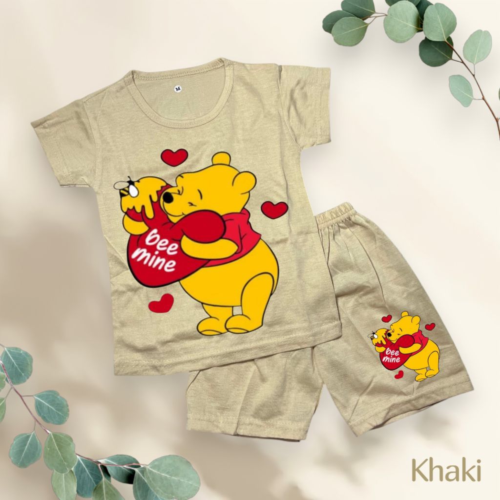 Setelan anak Winnie The Pooh / setelan pendek anak