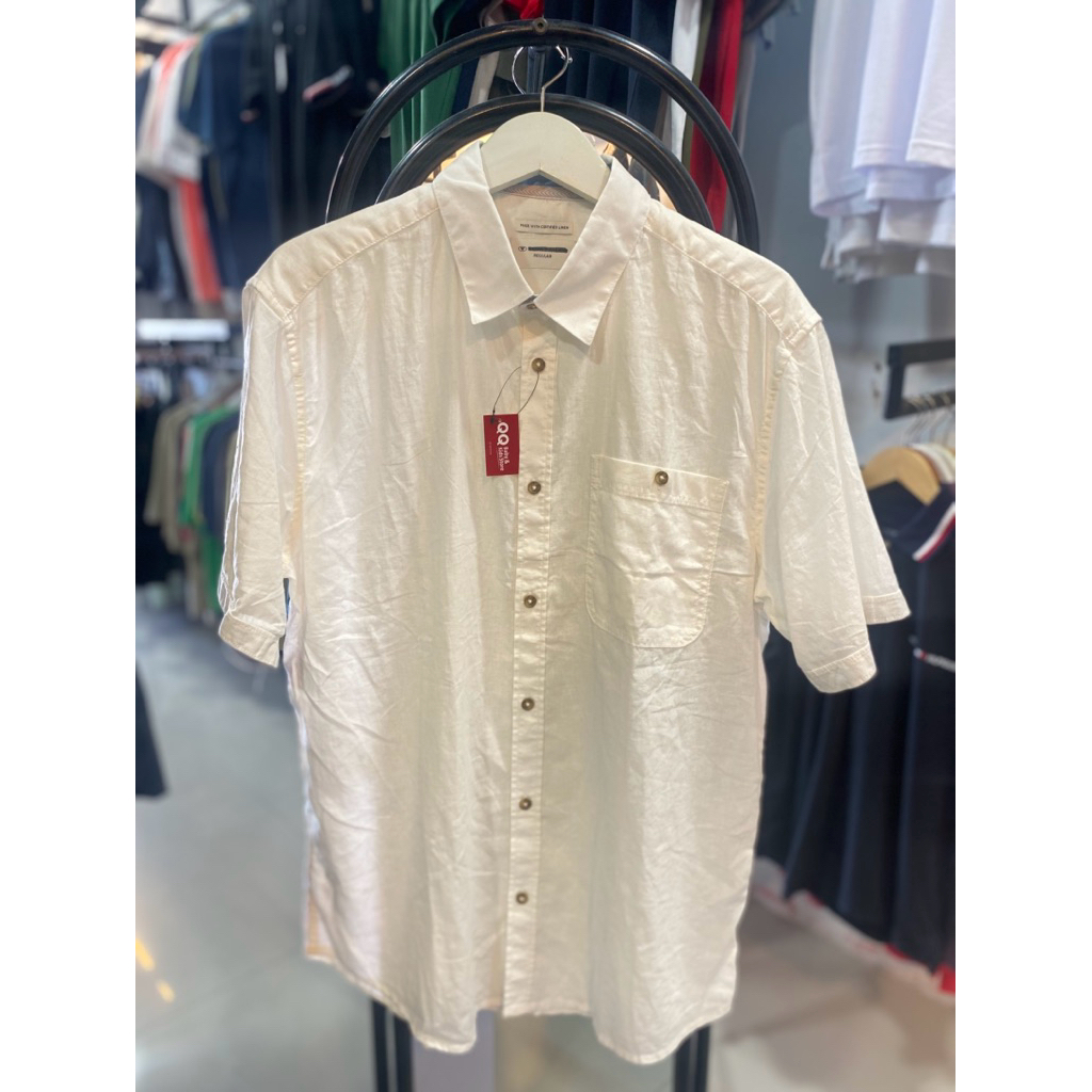 Kemeja Putih Linen Blend TT Pria