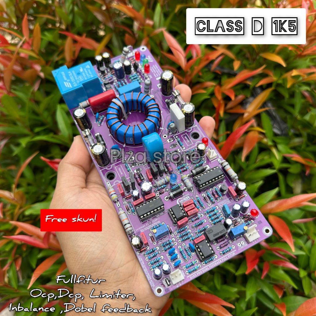 Driver class D 1k5 Pro fullfitur Ocp/Dcp/Limiter/Inbal Driver power amplifier classD 1k5 balap kuali