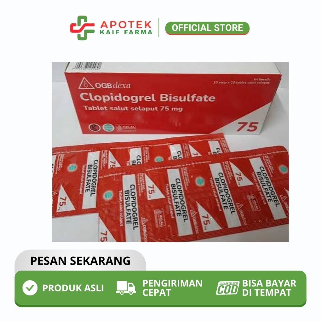 Clopidogrel 75 mg perlembar (Dexa)