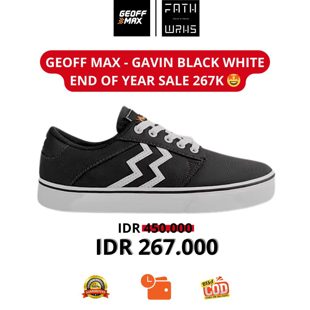 Sepatu Geoff Max Original - Gavin Black White | Navy White | Black Gum | Sepatu Pria | Sepatu Wanita