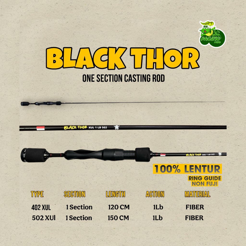 JORAN LENTUR XUL PACIFIC BLACK THOR CASTING XMICRO FISHING XUL-402 | XUL-502