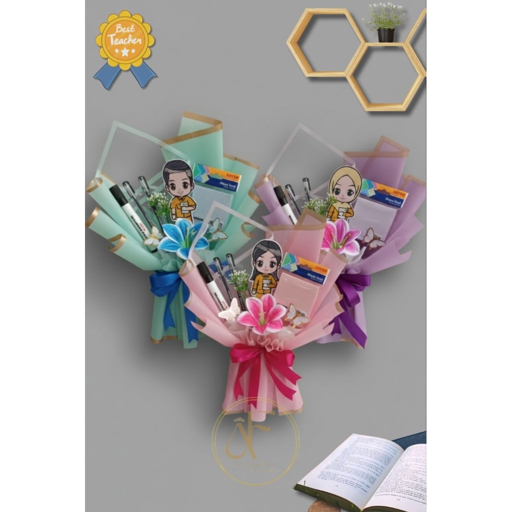 buket hari guru/buket alat tulis hari guru/hampers untuk guru