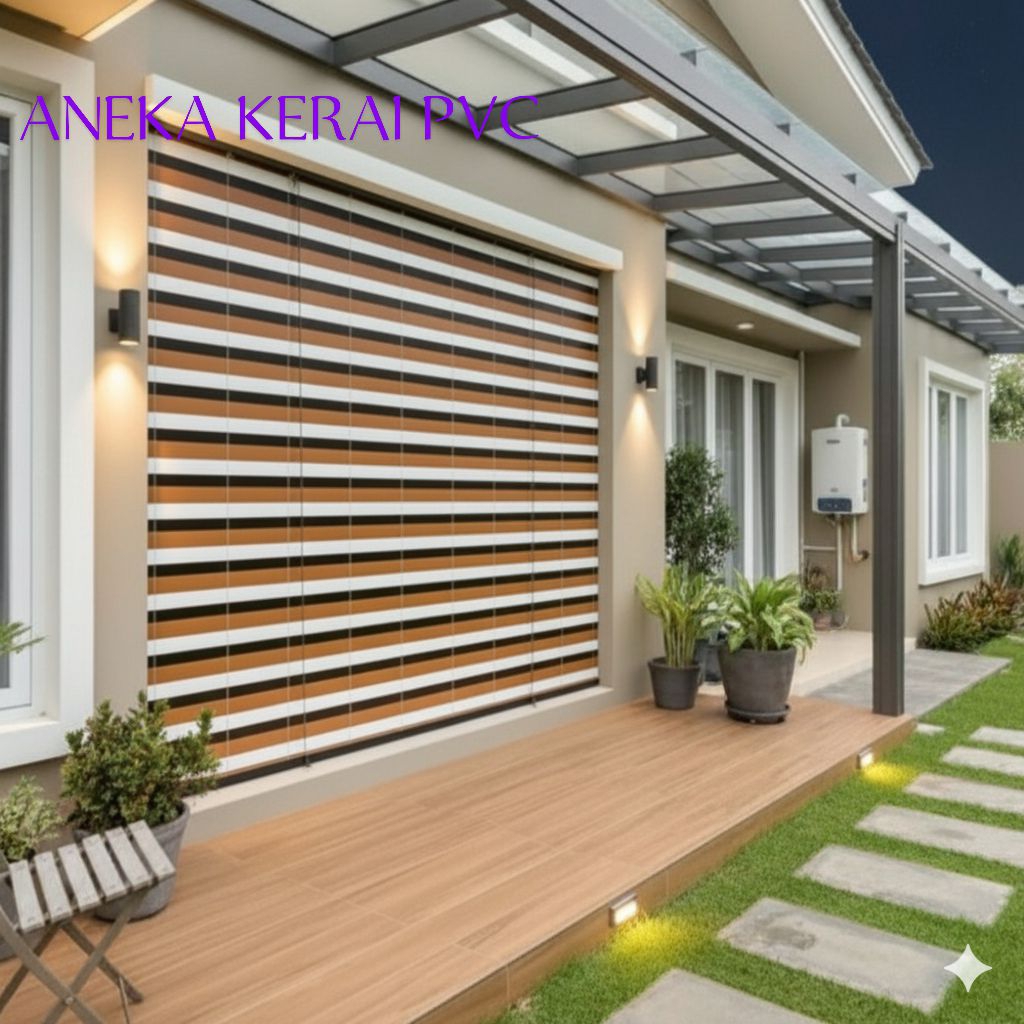 Tirai outdoor PVC,Tirai gulung PVC outdoor