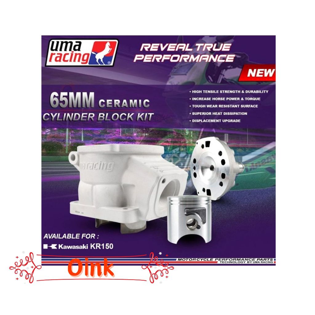 Blok Seher Head Ninja 150 UMA Racing Ceramic 65mm Asli