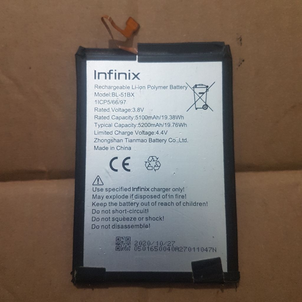 Infinix Battery Model:BL-51BX1ICP5/66/97