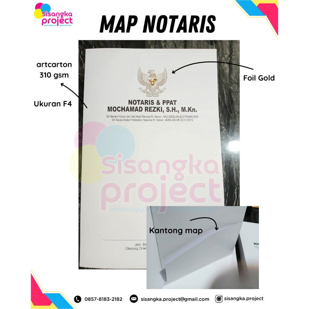 MAP CUSTOM / MAP NOTARIS / MAP F4 / MAP JUMBO