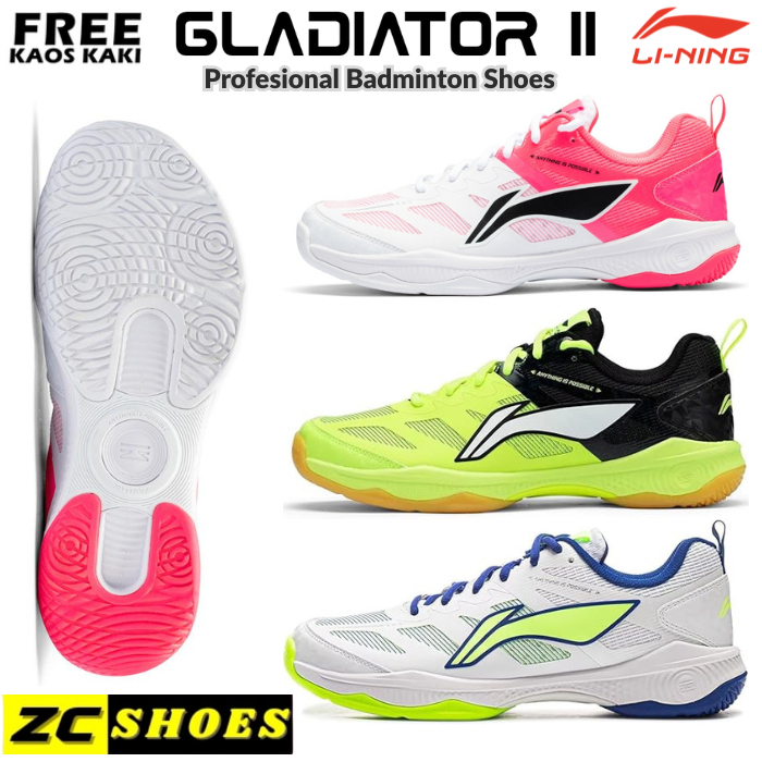 Lining GLADIATOR II ( AYTV017 ) Profesional Badminton Shoes - Sepatu Badminton Original LINING