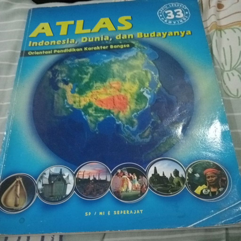 BUKU BEKAS MURAH-BUKU ATLAS INDONESIA, DUNIA, DAN BUDAYANYA