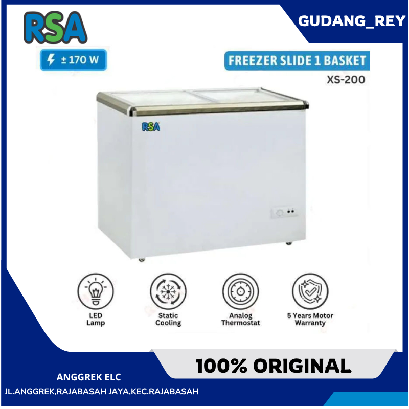 CHEST FREEZER RSA 200-XS / 200 XS / Freezer Box 200 Liter