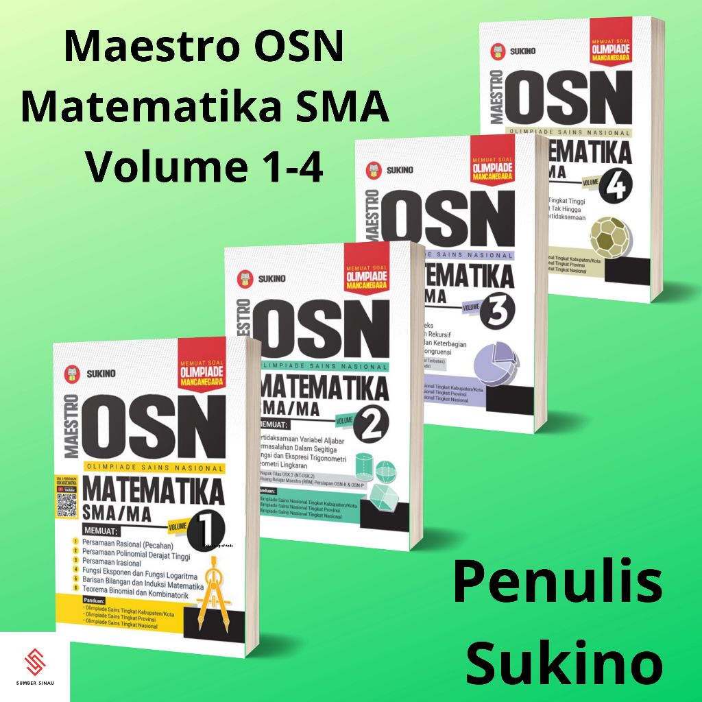 Paket Buku Maestro OSN/KSN/Olimpiade Matematika SMA Volume 1/2/3