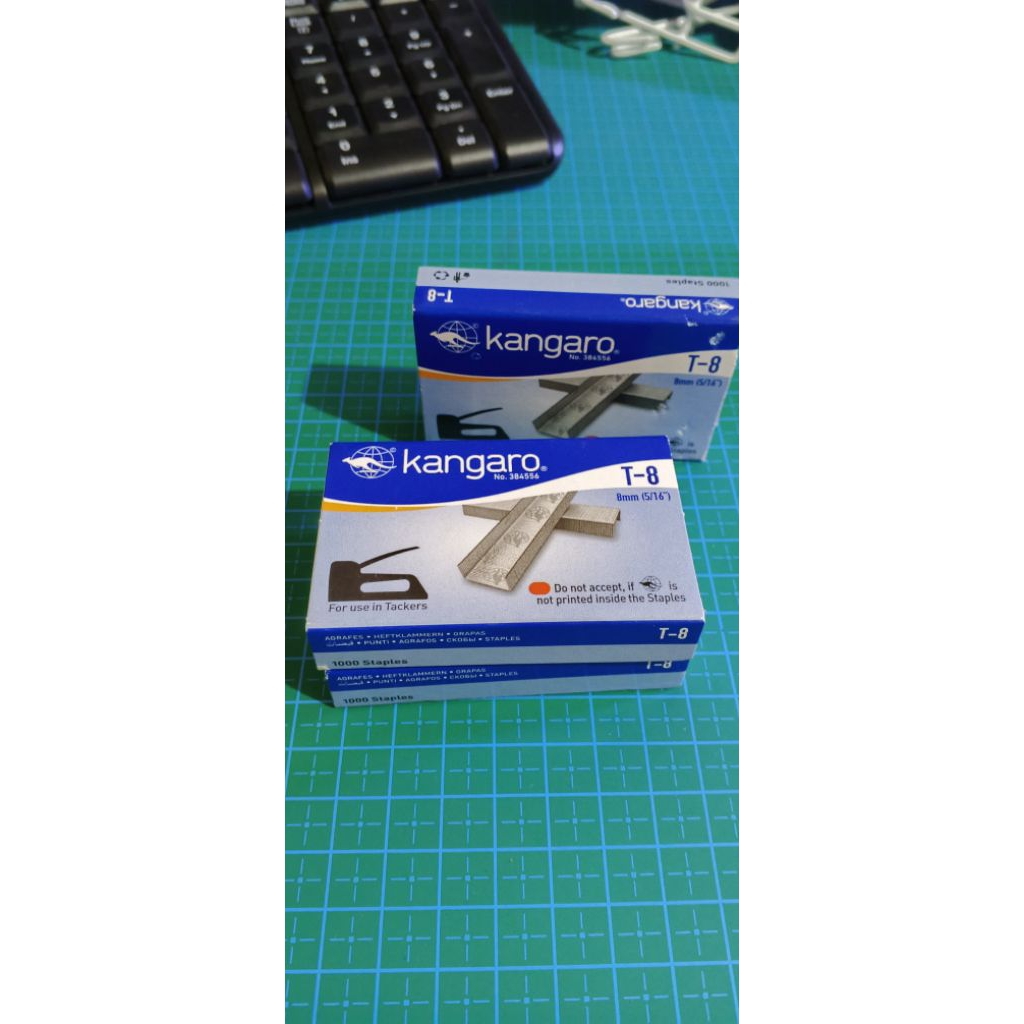 isi necis tembak/isi Staples tembak kangaro ukuran T8 8mm (5/16'') isi 1000 necis