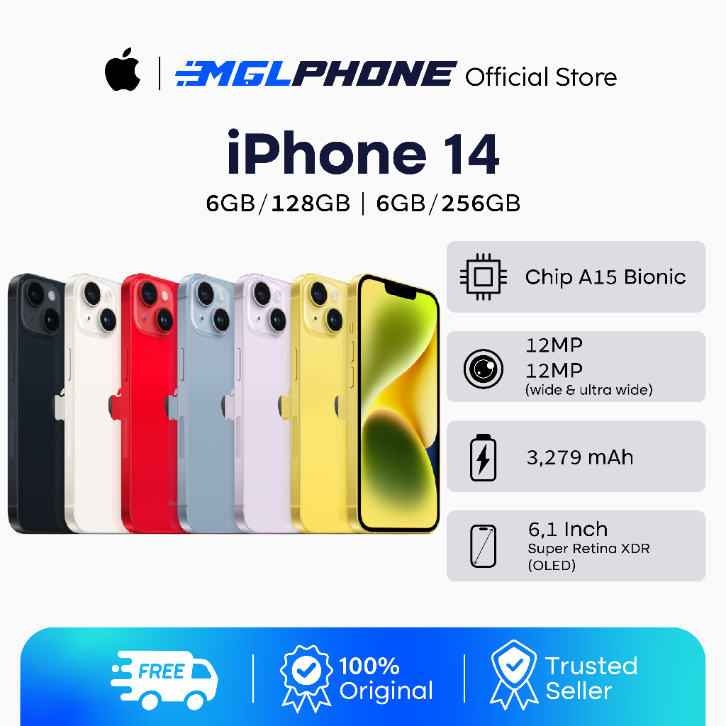 IP 14 256GB/128GB SECOND FULLSET EX INTER BERGARANSI