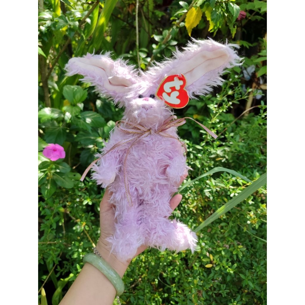 boneka vintage klasik kelinci ty ungu putar original ty