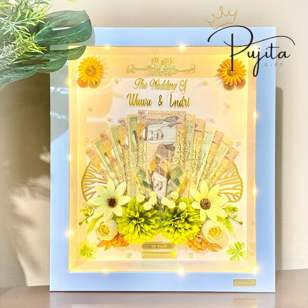 Mahar 25 x 30 cm Pernikahan Wedding 88 Riyal Custom Makassar Gowa