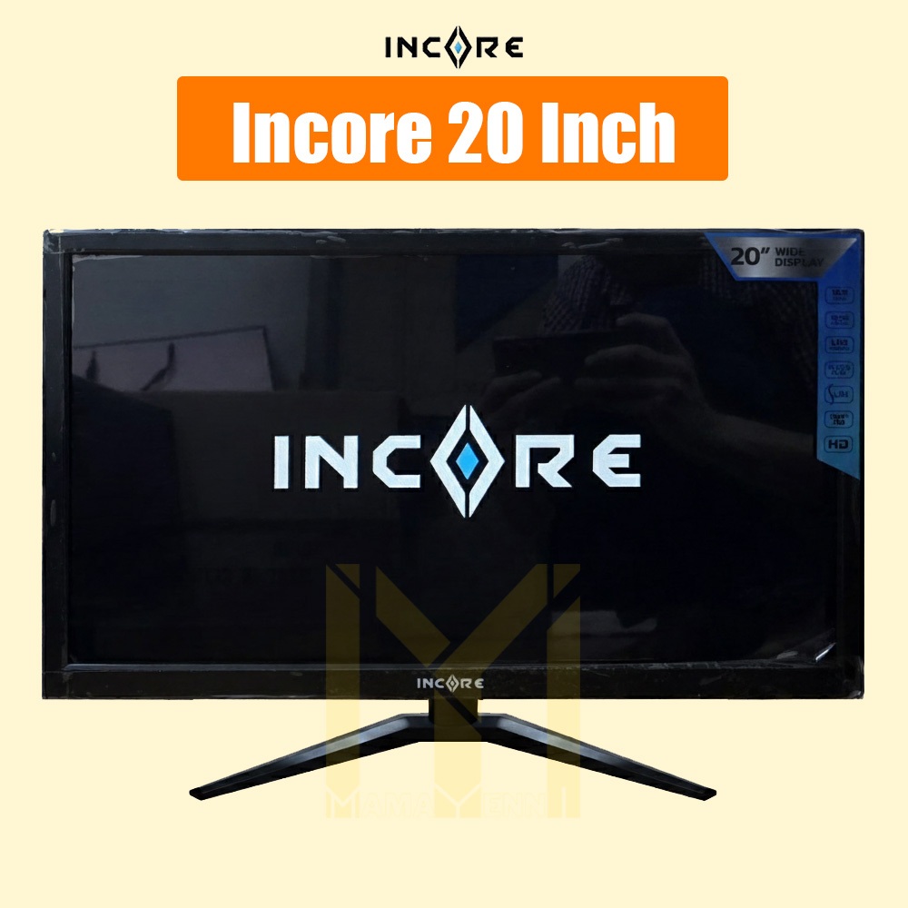 Monitor LED Incore 20" / 20 Inch HDMI & VGA / Layar Monitor PC / Komputer / CCTV
