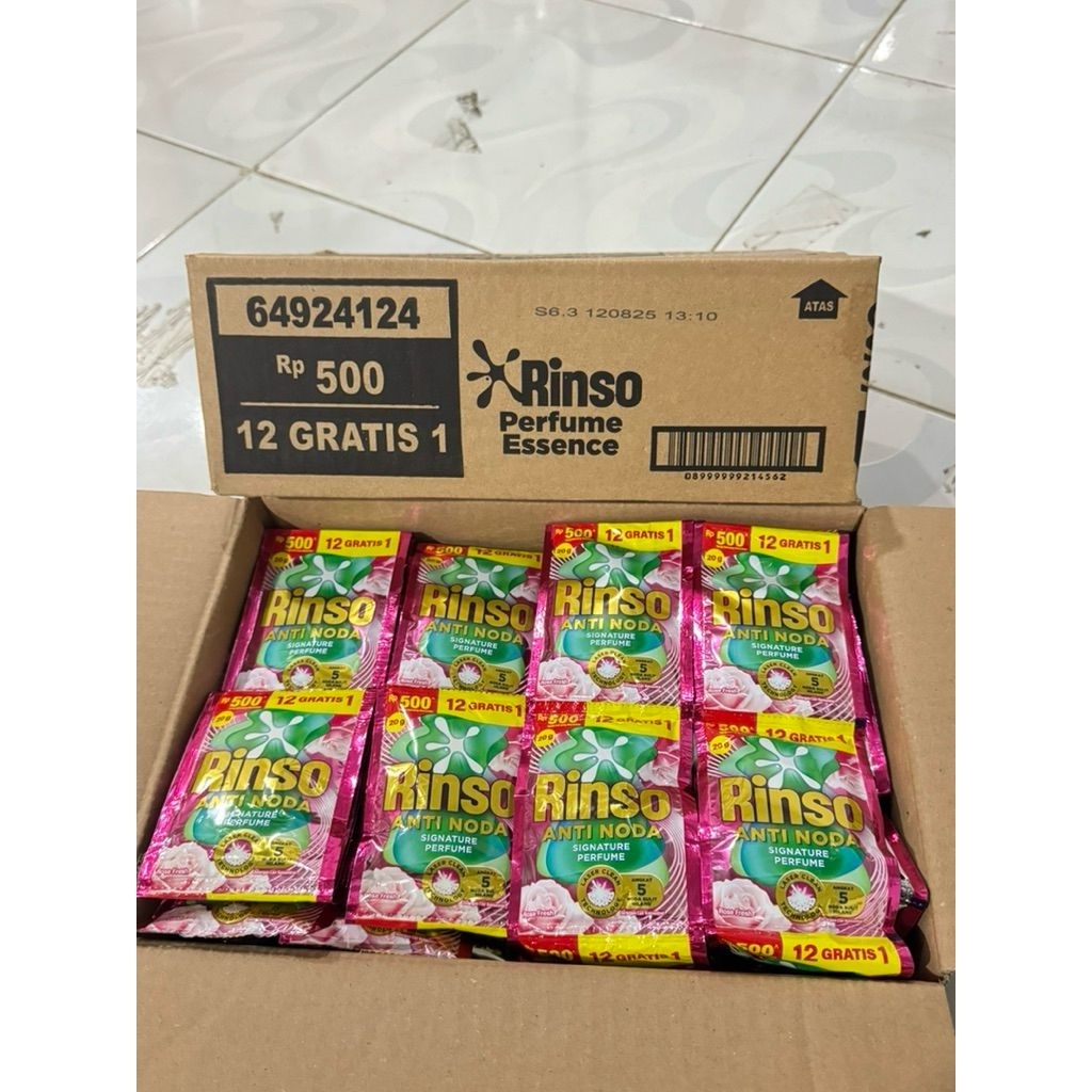 RINSO LIQUID 500an 1 Dus isi 104pcs - SOKLIN LIQUID 500.an 1 Dus isi 120pcs