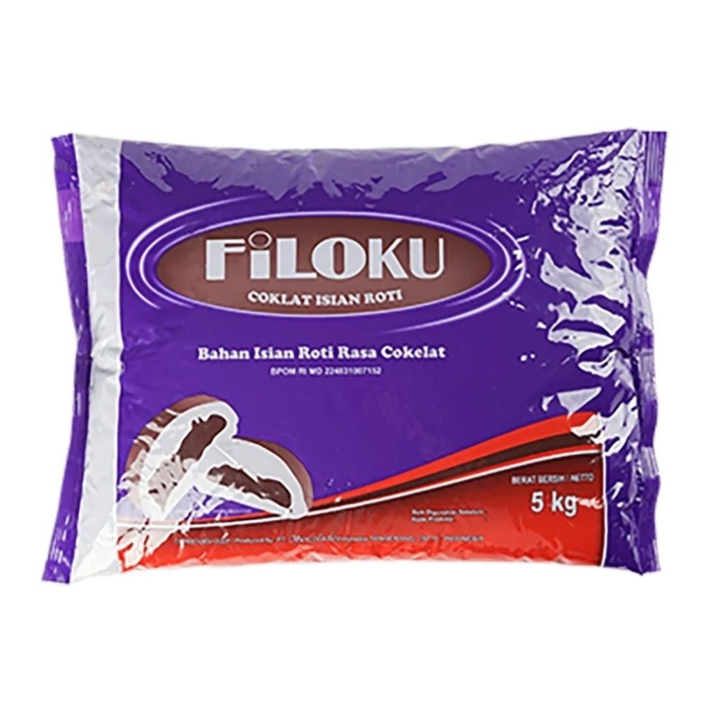 Filoku Coklat Pasta 5 kg / Filoku Filling Coklat / Isian Roti Cokelat