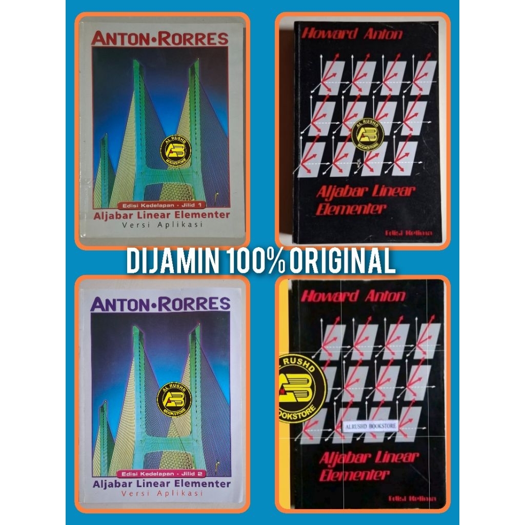 Buku [ORI 100%] Aljabar Linear Elementer > Howard Anton (Erlangga)