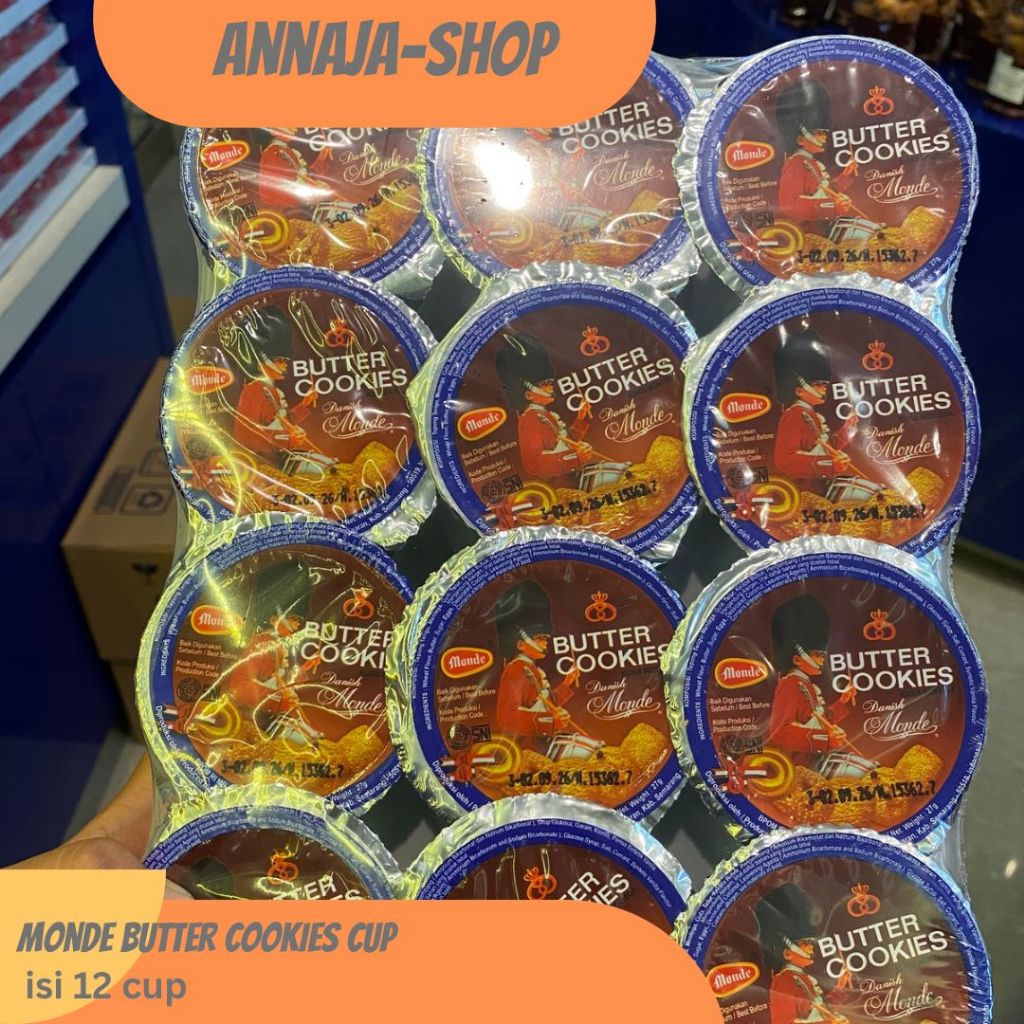 MONDE BUTTER COOKIES BLUE CUP ISI 12