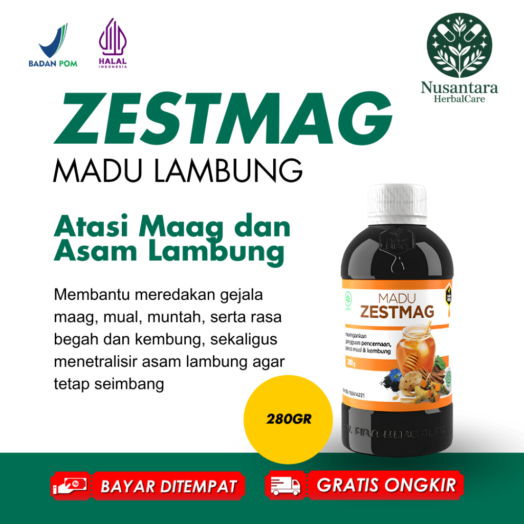 Madu Zestmag Asli Original 100% Obat Asam Lambung Madu Zetmag Madu Lambung