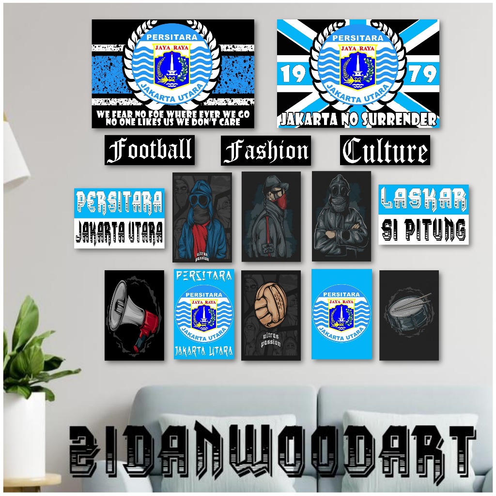 PERSITARA JAKARTA UTARA ZWA_POSTER / HIASAN DINDING / SEPAK BOLA / FOOTBALL / AESTETHIC