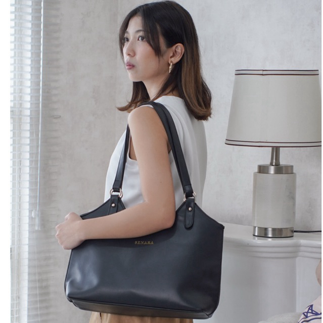 Senara Tote Bag Kulit Sintetis Wanita – Cecillia Casual Bag Premium Waterproof, Cocok untuk Kerja & 