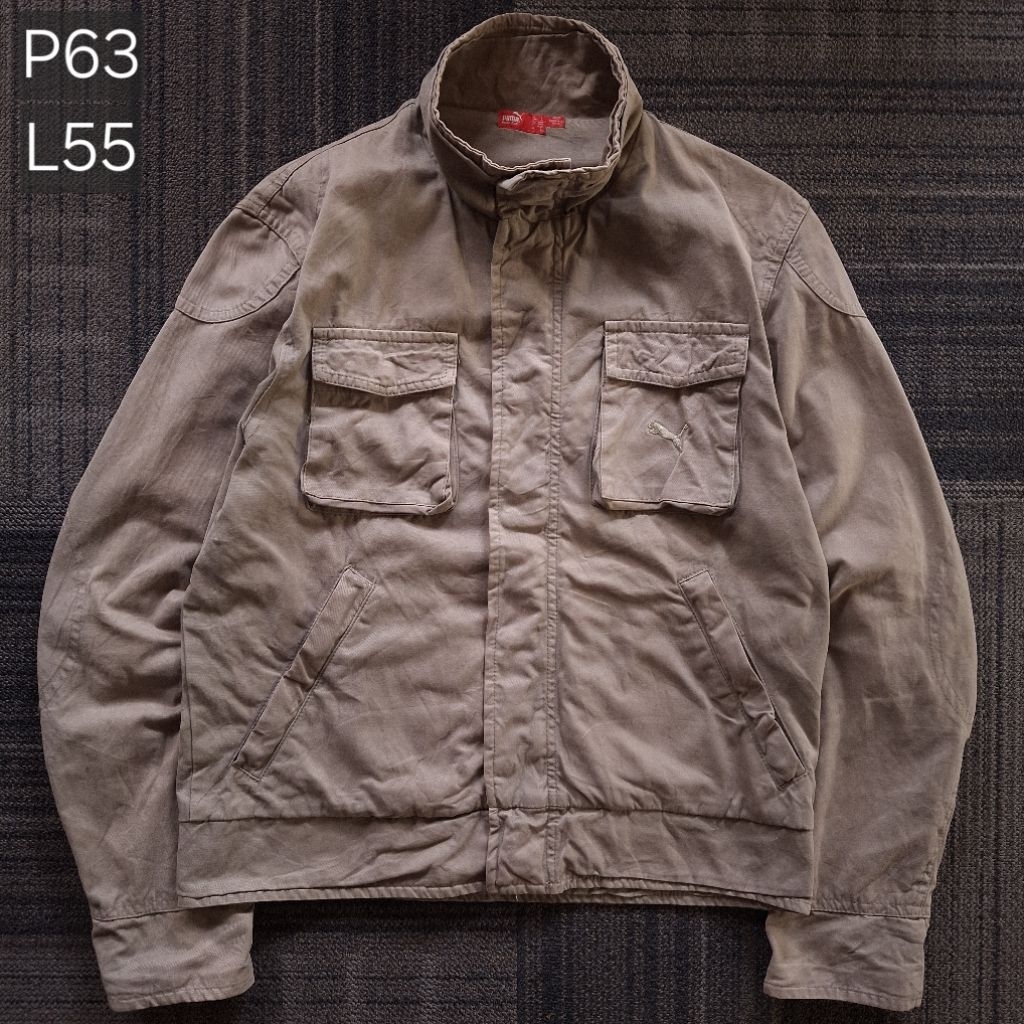 Jaket Casual Work Jacket Denim Harington