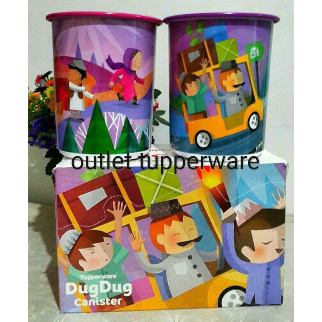 dug dug canister tupperware ( 1,2 literl) lengkap box