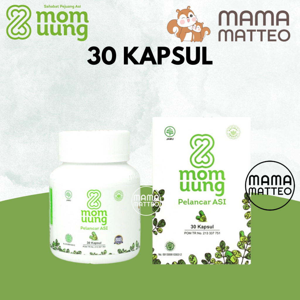 MOM UUNG Pelancar Asi 30 Kapsul / Asi booster kelor ikan gabus / MOM UUNG BANDUNG