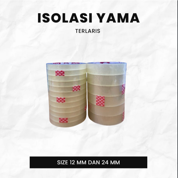 ISOLASI KADO-LAUNDRY - MERK YAMA - UKURAN 12MM - KUALITAS OKE