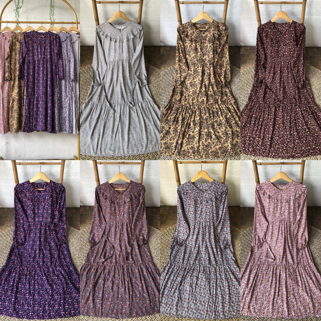 Abaya Dress Polos & Motif – Toyobo, Yera, Yello Series, Stela midi, Alexsa midi | Gamis Abaya Kekini