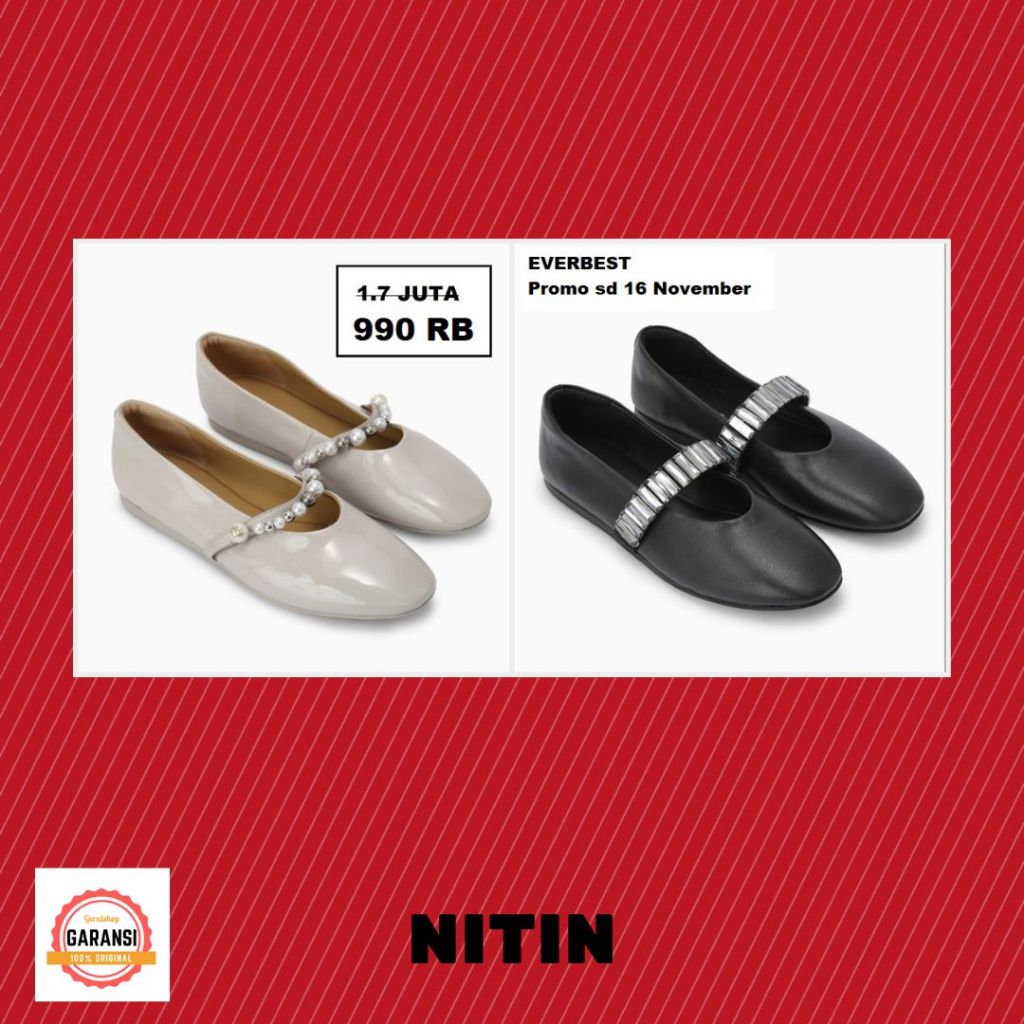 Sepatu flat Everbest wanita seri NITIN sale ORIGINAL 100%