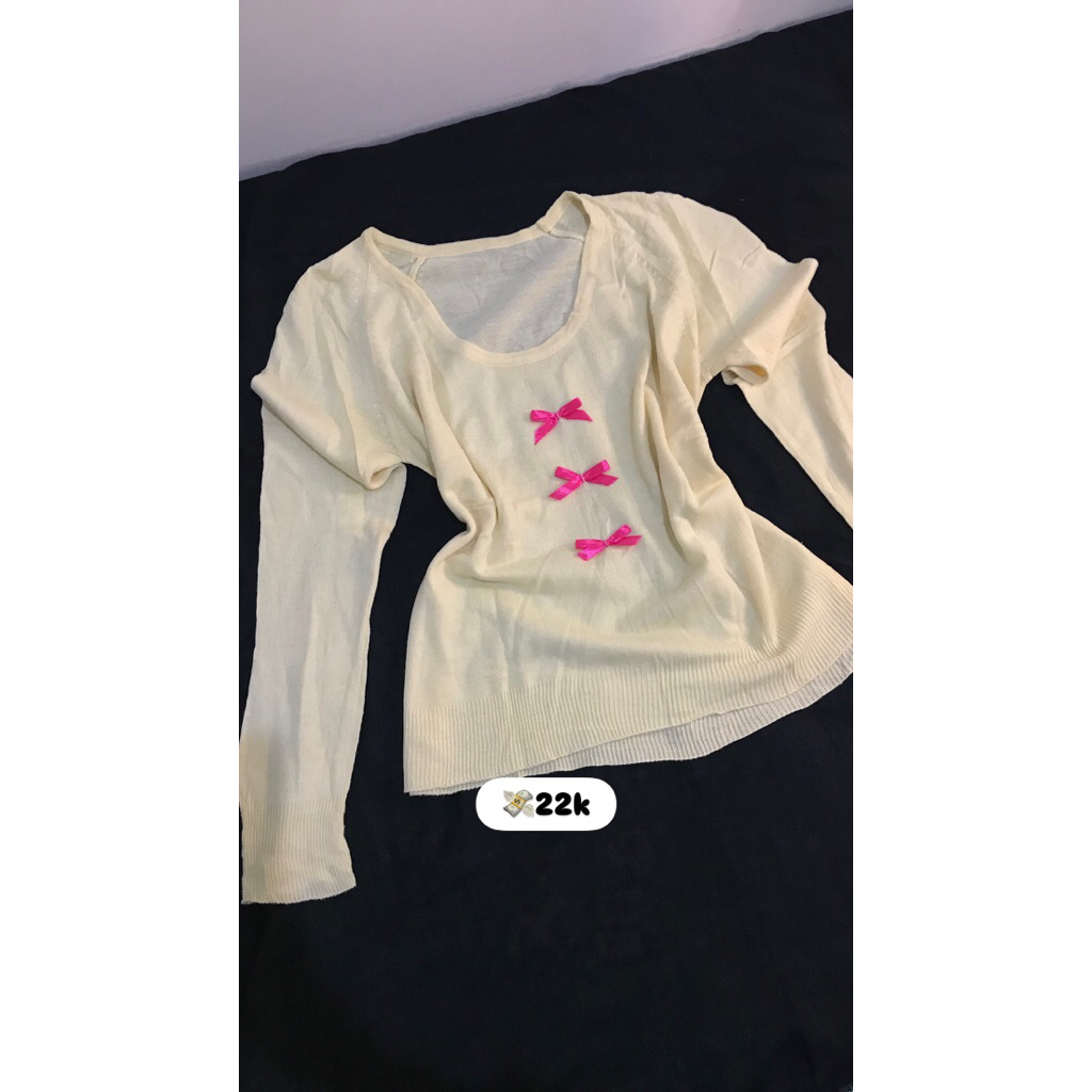 baju switer warna cream