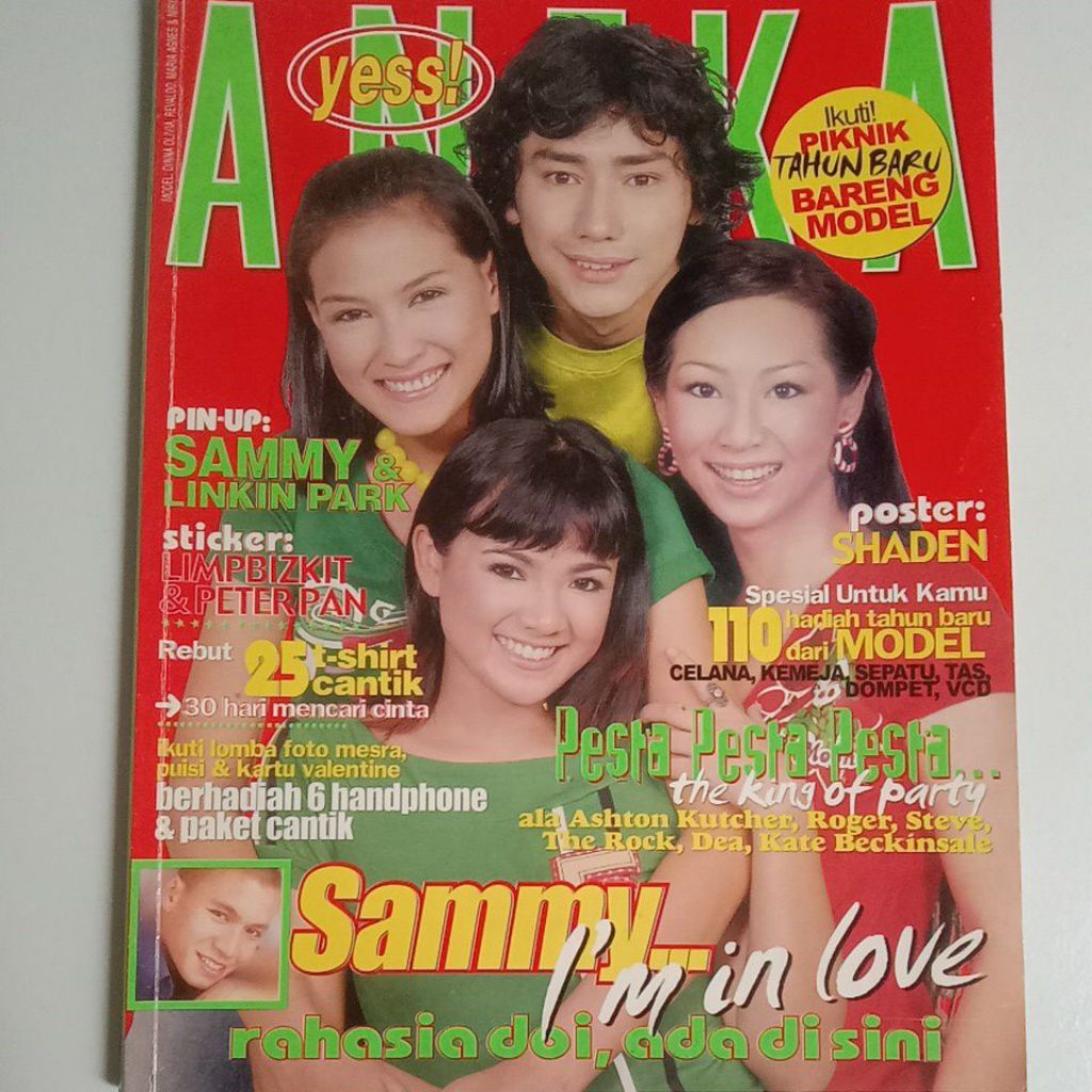 Majalah Aneka Tahun 2003 Cover Maria Agnes (Finalis Cogirl'96) Dkk