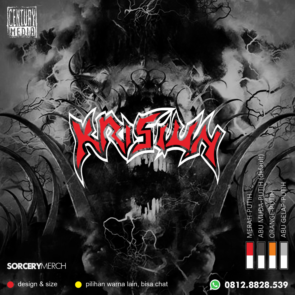 KRISIUN logo cutting sticker