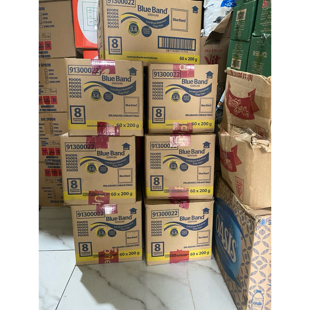 blueband margarin mentega saset serbaguna 200gram 1 dus 1 karton grosir isi 60 untuk nastar kue keri