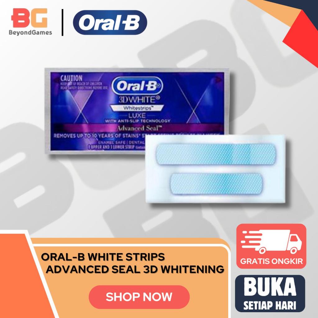 ORAL-B WHITE STRIPS ADVANCED SEAL 3D WHITENING ORAL B WHITESTRIPS | PEMUTIH GIGI (SACHET) | ORIGINAL