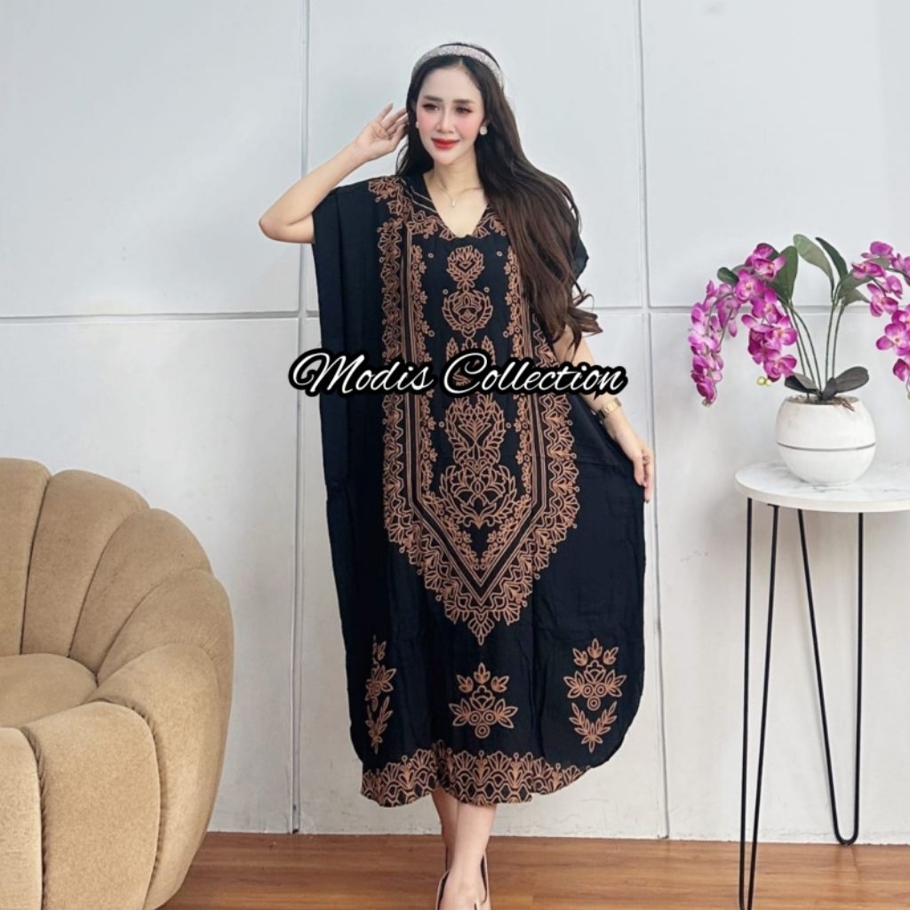 daster lowo serut depan bahan rayon premium super tebal kerah leher bulat u neck  lengan pendek dast