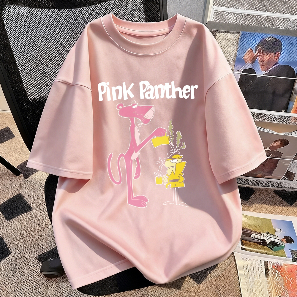 Butik Bebas Masalah - Kaos couple pasangan terbaru 2025 | Basic top | Sablon Pink Panther lucu | Kao