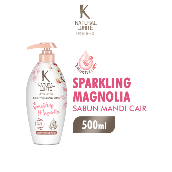 K Natural White Sabun Mandi Cair Magnolia Botol 500 ml