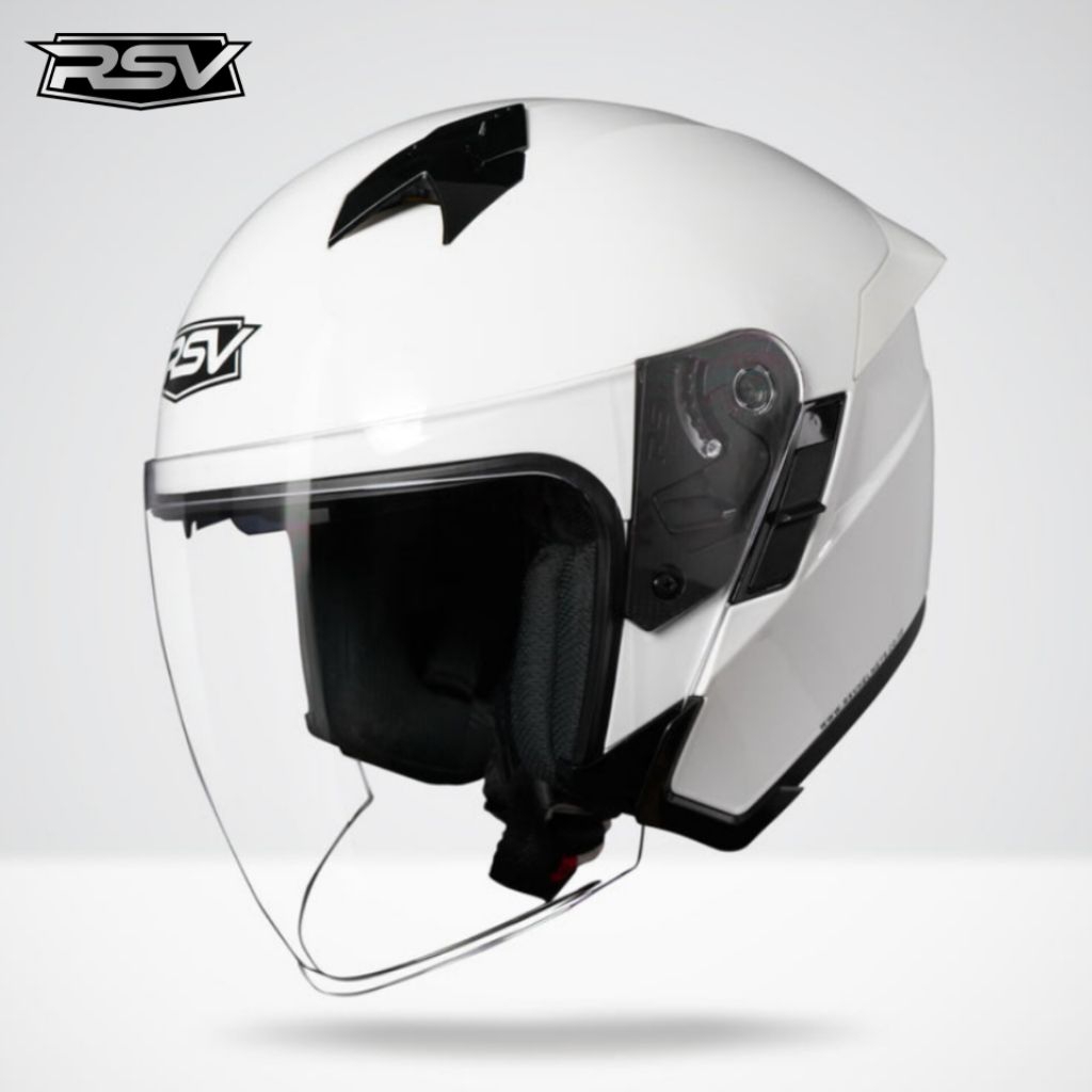 RSV HELMET SV300 WHITE GLOSS DOUBLE VISOR HELM RSV SV300