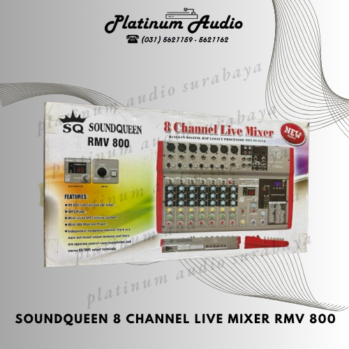 SOUNDQUEEN 8 CHANNEL LIVE MIXER RMV 800