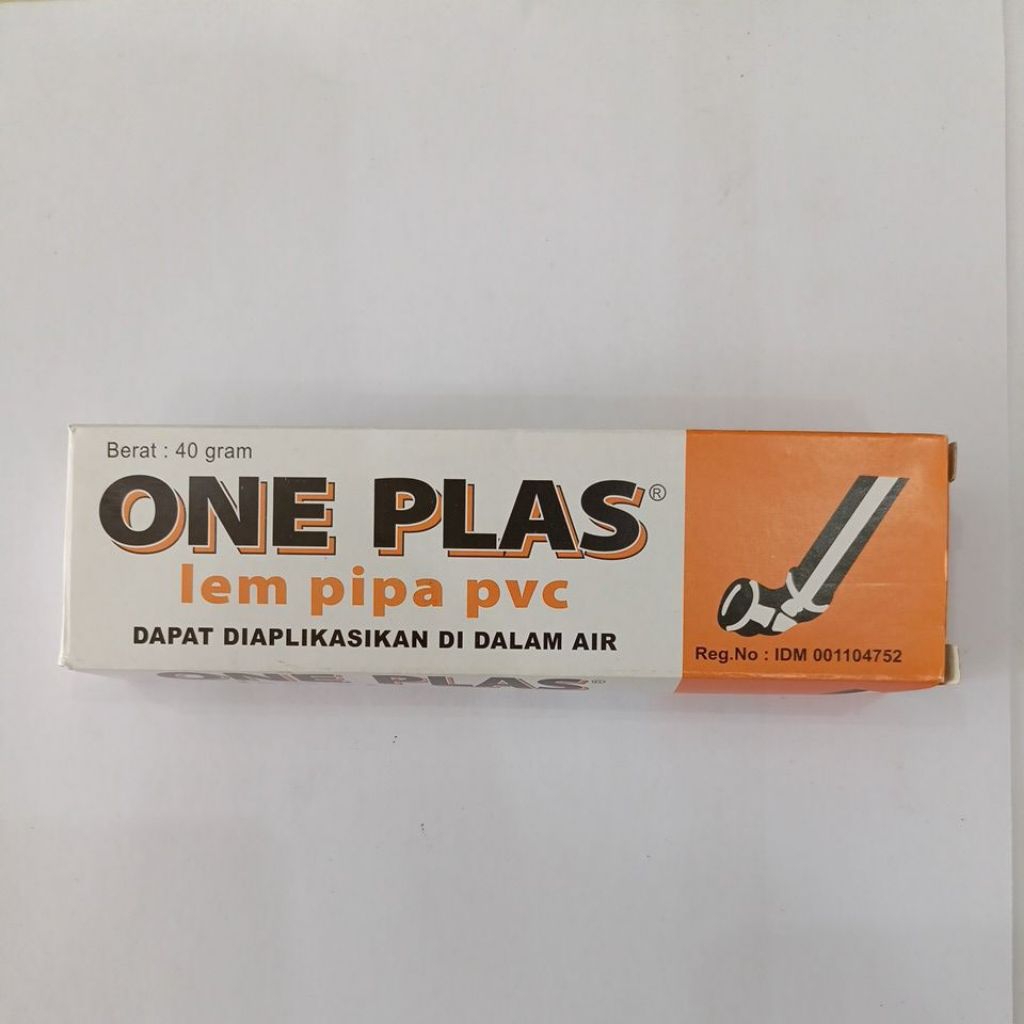Lem Pipa / Lem Cair Pipa PVC Merek ONE PLAS 40gr