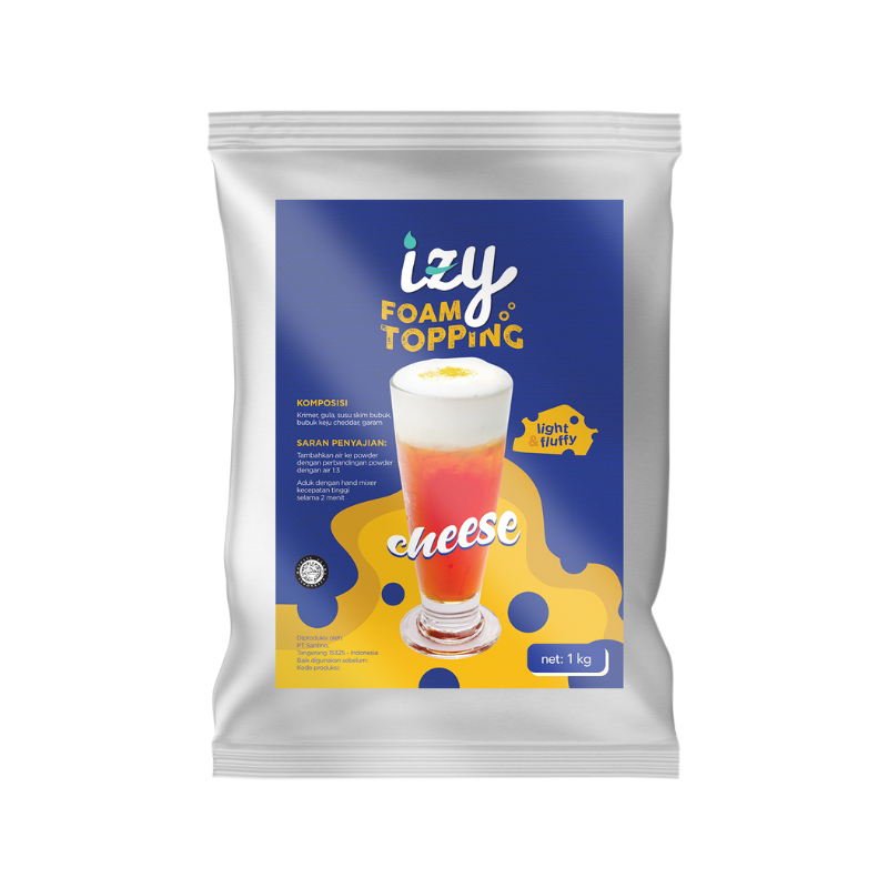 IZY POWDER DRINK CHEESE FOAM - BUBUK MINUMAN KEJU FOAM POWDER 1000GR