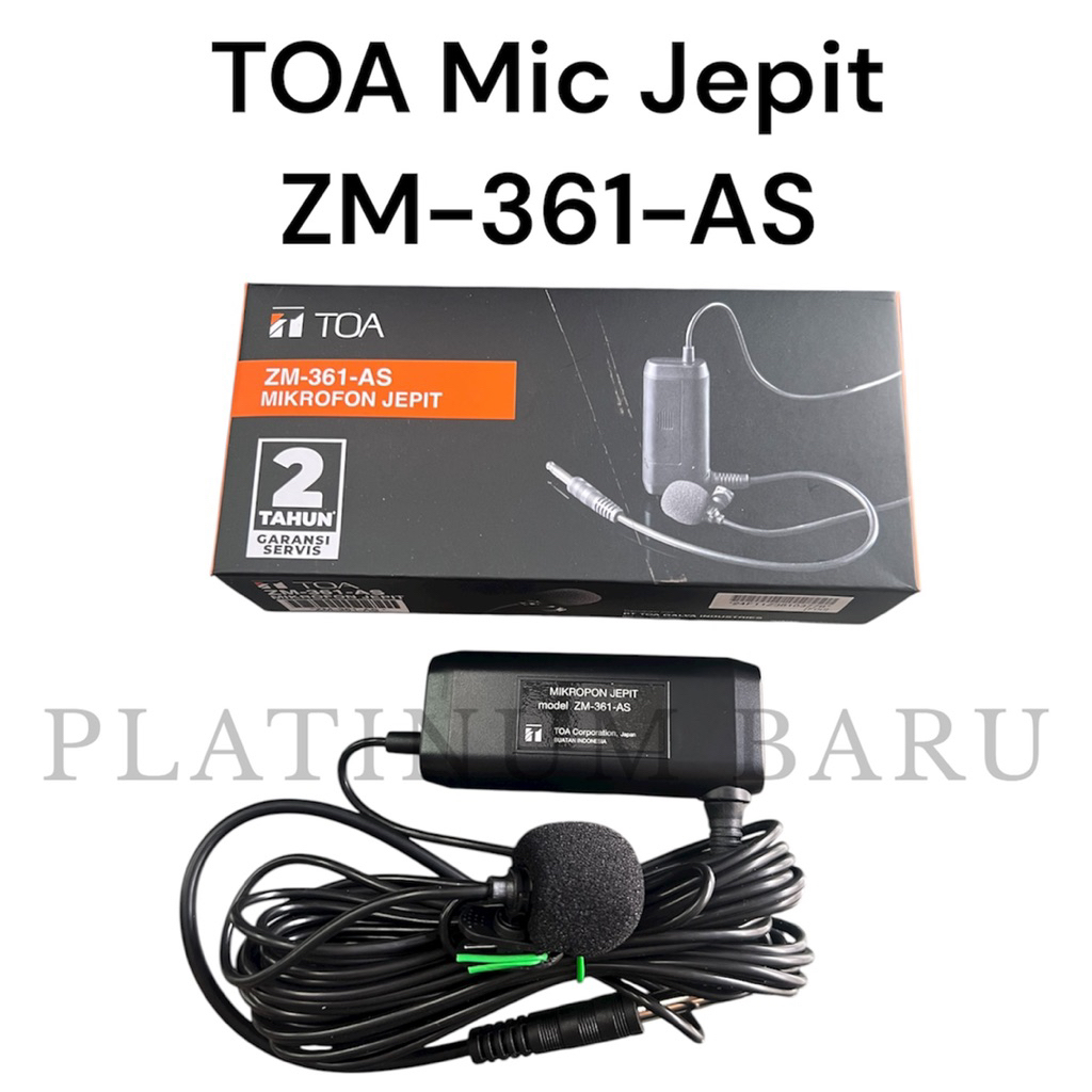 TOA MIC JEPIT ZM-361-AS / Toa Mikrofon  ZM361 ZM361AS / Toa Microphone Jepit / Mic Jepit Clip On ORI