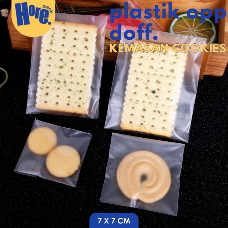 7 X 7 CM Plastik Opp Lem Bening Tebal Bening tebal - Clear - Kemasan Cookies - Kue - Bakery - Kanton
