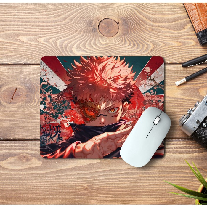 Mousepad Yuji Itadori antislip / bisa custom satuan Size  22x18cm