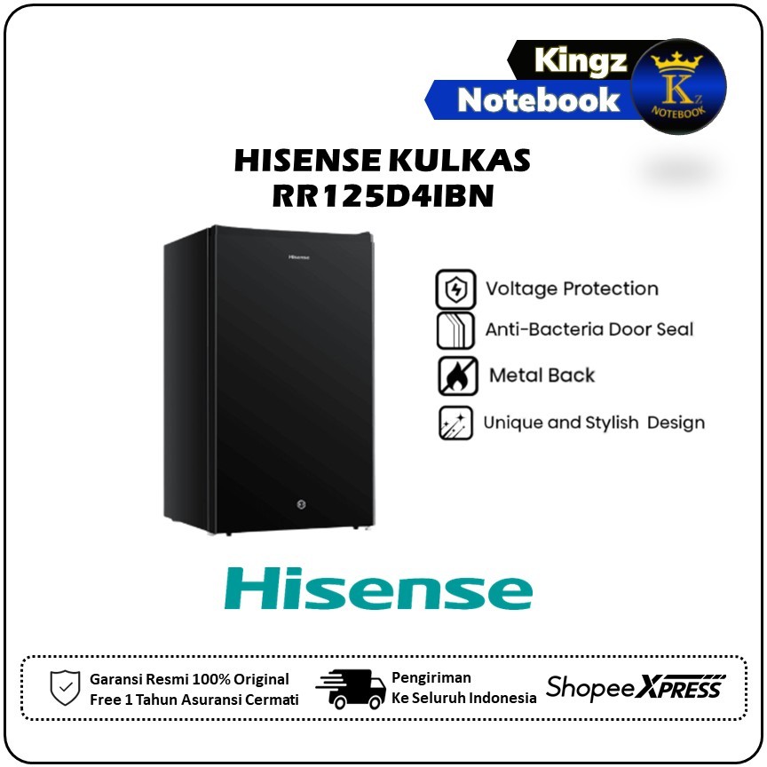 Kulkas 1 Pintu Hisense  91L RR-125D4IBN