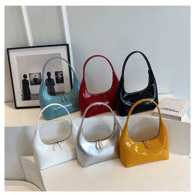 LOEI Ghania Glossy Hobo Bag - Tas Bahu Cantik & Stylish Model Korea 2209